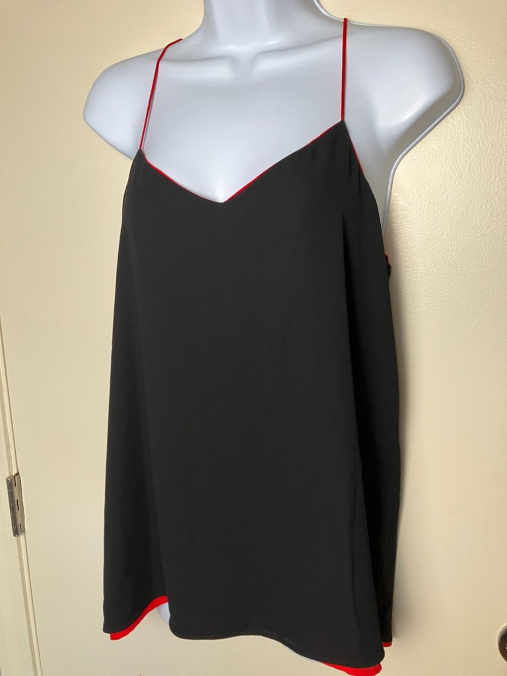Express Barcelona Cami Reversible Black and Red Size Medium Goth Going Out Top